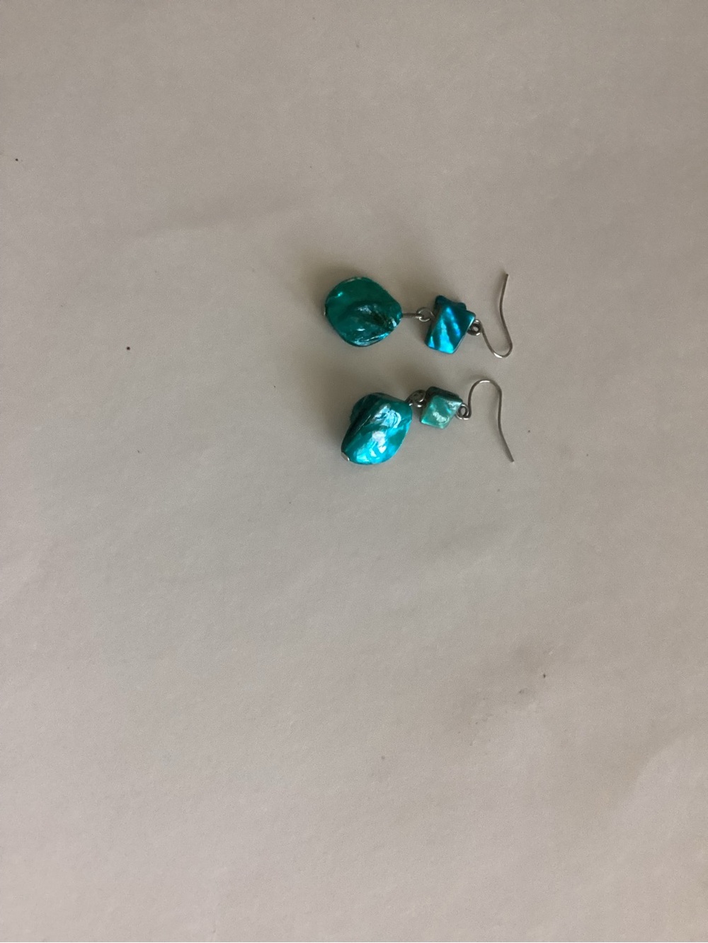 Teal Drop Pearl Dangle Earrings - Women Jewelry